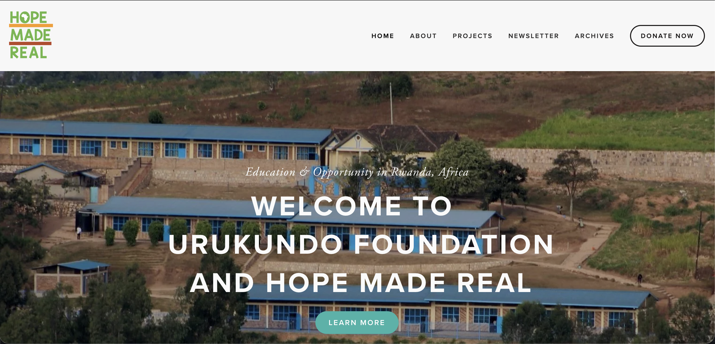 Hope Made Real website